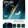 image:imageRoadbox UPF 50 Fishing Shirts for Men Long Sleeve UV Sun Protection Hoodie Outdoor Hiking Running Swimming Rash Guard1 Packgradient Dark Bluegreen