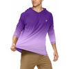 image:imageRoadbox UPF 50 Fishing Shirts for Men Long Sleeve UV Sun Protection Hoodie Outdoor Hiking Running Swimming Rash Guard1 Packgradient Deep Purple