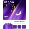 image:imageRoadbox UPF 50 Fishing Shirts for Men Long Sleeve UV Sun Protection Hoodie Outdoor Hiking Running Swimming Rash Guard1 Packgradient Deep Purple
