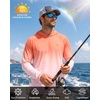 image:imageRoadbox UPF 50 Fishing Shirts for Men Long Sleeve UV Sun Protection Hoodie Outdoor Hiking Running Swimming Rash Guard1 Packgradient Light Orange