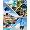 image:imageRoadbox UPF 50 Fishing Shirts for Men Long Sleeve UV Sun Protection Hoodie Outdoor Hiking Running Swimming Rash Guard1 Packgradient Light Orange