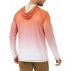 image:imageRoadbox UPF 50 Fishing Shirts for Men Long Sleeve UV Sun Protection Hoodie Outdoor Hiking Running Swimming Rash Guard1 Packgradient Light Orange