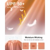 image:imageRoadbox UPF 50 Fishing Shirts for Men Long Sleeve UV Sun Protection Hoodie Outdoor Hiking Running Swimming Rash Guard1 Packgradient Light Orange