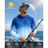 image:imageRoadbox UPF 50 Fishing Shirts for Men Long Sleeve UV Sun Protection Hoodie Outdoor Hiking Running Swimming Rash Guard1 Packgradient Navy Blue