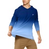 image:imageRoadbox UPF 50 Fishing Shirts for Men Long Sleeve UV Sun Protection Hoodie Outdoor Hiking Running Swimming Rash Guard1 Packgradient Navy Blue