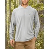 image:imageRoadbox UPF 50 Fishing Shirts for Men Long Sleeve UV Sun Protection Hoodie Outdoor Hiking Running Swimming Rash Guard1 Packgray
