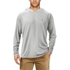 image:imageRoadbox UPF 50 Fishing Shirts for Men Long Sleeve UV Sun Protection Hoodie Outdoor Hiking Running Swimming Rash Guard1 Packgray