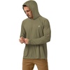 image:imageRoadbox UPF 50 Fishing Shirts for Men Long Sleeve UV Sun Protection Hoodie Outdoor Hiking Running Swimming Rash Guard1 Packkhaki