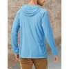image:imageRoadbox UPF 50 Fishing Shirts for Men Long Sleeve UV Sun Protection Hoodie Outdoor Hiking Running Swimming Rash Guard1 Packlight Blue