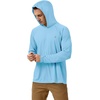 image:imageRoadbox UPF 50 Fishing Shirts for Men Long Sleeve UV Sun Protection Hoodie Outdoor Hiking Running Swimming Rash Guard1 Packpale Blue