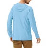 image:imageRoadbox UPF 50 Fishing Shirts for Men Long Sleeve UV Sun Protection Hoodie Outdoor Hiking Running Swimming Rash Guard1 Packpale Blue