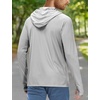 image:imageRoadbox UPF 50 Fishing Shirts for Men Long Sleeve UV Sun Protection Hoodie Outdoor Hiking Running Swimming Rash Guard1 Packthumb Holegrey