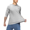 image:imageRoadbox UPF 50 Fishing Shirts for Men Long Sleeve UV Sun Protection Hoodie Outdoor Hiking Running Swimming Rash Guard1 Packthumb Holegrey