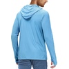 image:imageRoadbox UPF 50 Fishing Shirts for Men Long Sleeve UV Sun Protection Hoodie Outdoor Hiking Running Swimming Rash Guard1 Packthumb Holelight Blue