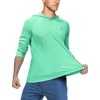 image:imageRoadbox UPF 50 Fishing Shirts for Men Long Sleeve UV Sun Protection Hoodie Outdoor Hiking Running Swimming Rash Guard1 Packthumb Holemint Green