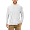 image:imageRoadbox UPF 50 Fishing Shirts for Men Long Sleeve UV Sun Protection Hoodie Outdoor Hiking Running Swimming Rash Guard1 Packwhite