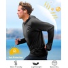 image:imageRoadbox UPF 50 Mens Sun Hoodie Long Sleeve UV Protection Fishing Shirt with Pocket Outdoor Running Athletic Rash GuardBlack Marl