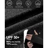 image:imageRoadbox UPF 50 Mens Sun Hoodie Long Sleeve UV Protection Fishing Shirt with Pocket Outdoor Running Athletic Rash GuardBlack Marl
