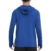 image:imageRoadbox UPF 50 Mens Sun Hoodie Long Sleeve UV Protection Fishing Shirt with Pocket Outdoor Running Athletic Rash GuardFlower Grey Royal Blue