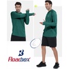 image:imageRoadbox UPF 50 Mens Sun Hoodie Long Sleeve UV Protection Fishing Shirt with Pocket Outdoor Running Athletic Rash GuardHeathered Green