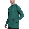 image:imageRoadbox UPF 50 Mens Sun Hoodie Long Sleeve UV Protection Fishing Shirt with Pocket Outdoor Running Athletic Rash GuardHeathered Green