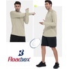 image:imageRoadbox UPF 50 Mens Sun Hoodie Long Sleeve UV Protection Fishing Shirt with Pocket Outdoor Running Athletic Rash GuardKhaki