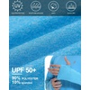 image:imageRoadbox UPF 50 Mens Sun Hoodie Long Sleeve UV Protection Fishing Shirt with Pocket Outdoor Running Athletic Rash GuardLight Heather Blue