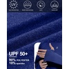 image:imageRoadbox UPF 50 Mens Sun Hoodie Long Sleeve UV Protection Fishing Shirt with Pocket Outdoor Running Athletic Rash GuardNavy Blue