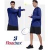 image:imageRoadbox UPF 50 Mens Sun Hoodie Long Sleeve UV Protection Fishing Shirt with Pocket Outdoor Running Athletic Rash GuardNavy Blue