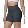 image:imageRoadbox 358 No Front Seam Womens Biker Shorts High Waisted Tummy Control Volleyball Yoga Workout Gym Spandex ShortsGray