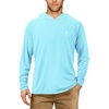 image:imageRoadbox UPF 50 Fishing Shirts for Men Long Sleeve UV Sun Protection Hoodie Outdoor Hiking Running Swimming Rash Guard1 Packaqua Green