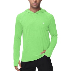 image:imageRoadbox Mens UPF 50 Fishing Shirts Long Sleeve UV Sun Hoodie Hiking Running Swim Athletic Workout ShirtA02apple Green