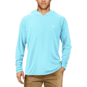 image:imageRoadbox UPF 50 Fishing Shirts for Men Long Sleeve UV Sun Protection Hoodie Outdoor Hiking Running Swimming Rash Guard1 Packaqua Green