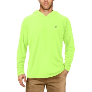 image:imageRoadbox UPF 50 Fishing Shirts for Men Long Sleeve UV Sun Protection Hoodie Outdoor Hiking Running Swimming Rash Guard1 Packfluorescent Green