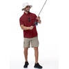 image:imageRoadbox Mens Fishing Shirts Short Sleeve Sun Protection Button Down Quick Dry Cooling Hiking Shirt for Travel Safari CampingRed