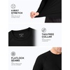 image:imageRoadbox Mens UPF 50 BJJ Rash Guard Jiu Jitsu Long Sleeve Compression Shirts MMA Athletic Base Layer Wrestling GrapplingBlack