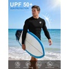 image:imageRoadbox Mens UPF 50 BJJ Rash Guard Jiu Jitsu Long Sleeve Compression Shirts MMA Athletic Base Layer Wrestling GrapplingBlack