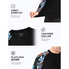 image:imageRoadbox Mens UPF 50 BJJ Rash Guard Jiu Jitsu Long Sleeve Compression Shirts MMA Athletic Base Layer Wrestling GrapplingBlackred Blue Dragon