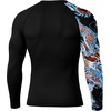 image:imageRoadbox Mens UPF 50 BJJ Rash Guard Jiu Jitsu Long Sleeve Compression Shirts MMA Athletic Base Layer Wrestling GrapplingBlackred Blue Dragon