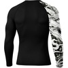 image:imageRoadbox Mens UPF 50 BJJ Rash Guard Jiu Jitsu Long Sleeve Compression Shirts MMA Athletic Base Layer Wrestling GrapplingBlackwhite Dragon