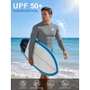 image:imageRoadbox Mens UPF 50 BJJ Rash Guard Jiu Jitsu Long Sleeve Compression Shirts MMA Athletic Base Layer Wrestling GrapplingGray