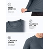 image:imageRoadbox Mens UPF 50 BJJ Rash Guard Jiu Jitsu Long Sleeve Compression Shirts MMA Athletic Base Layer Wrestling GrapplingGray Blue