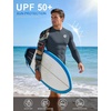 image:imageRoadbox Mens UPF 50 BJJ Rash Guard Jiu Jitsu Long Sleeve Compression Shirts MMA Athletic Base Layer Wrestling GrapplingGray Bluefloral Dragon