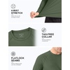 image:imageRoadbox Mens UPF 50 BJJ Rash Guard Jiu Jitsu Long Sleeve Compression Shirts MMA Athletic Base Layer Wrestling GrapplingGreen