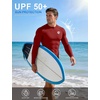 image:imageRoadbox Mens UPF 50 BJJ Rash Guard Jiu Jitsu Long Sleeve Compression Shirts MMA Athletic Base Layer Wrestling GrapplingRed