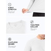 image:imageRoadbox Mens UPF 50 BJJ Rash Guard Jiu Jitsu Long Sleeve Compression Shirts MMA Athletic Base Layer Wrestling GrapplingWhite