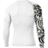 image:imageRoadbox Mens UPF 50 BJJ Rash Guard Jiu Jitsu Long Sleeve Compression Shirts MMA Athletic Base Layer Wrestling GrapplingWhitewhite Lion