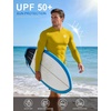 image:imageRoadbox Mens UPF 50 BJJ Rash Guard Jiu Jitsu Long Sleeve Compression Shirts MMA Athletic Base Layer Wrestling GrapplingYellow