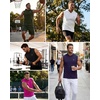 image:imageRoadbox Mens Workout Hooded Tank TopsAthletic Muscle Cut Off SleevelessSummer Casual Hoodie Shirts for GymWhite