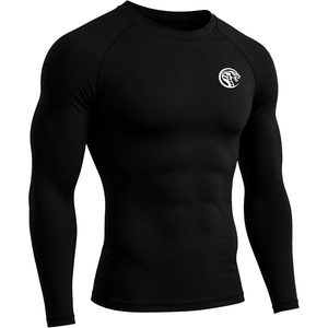 image:imageRoadbox Mens UPF 50 BJJ Rash Guard Jiu Jitsu Long Sleeve Compression Shirts MMA Athletic Base Layer Wrestling GrapplingBlack
